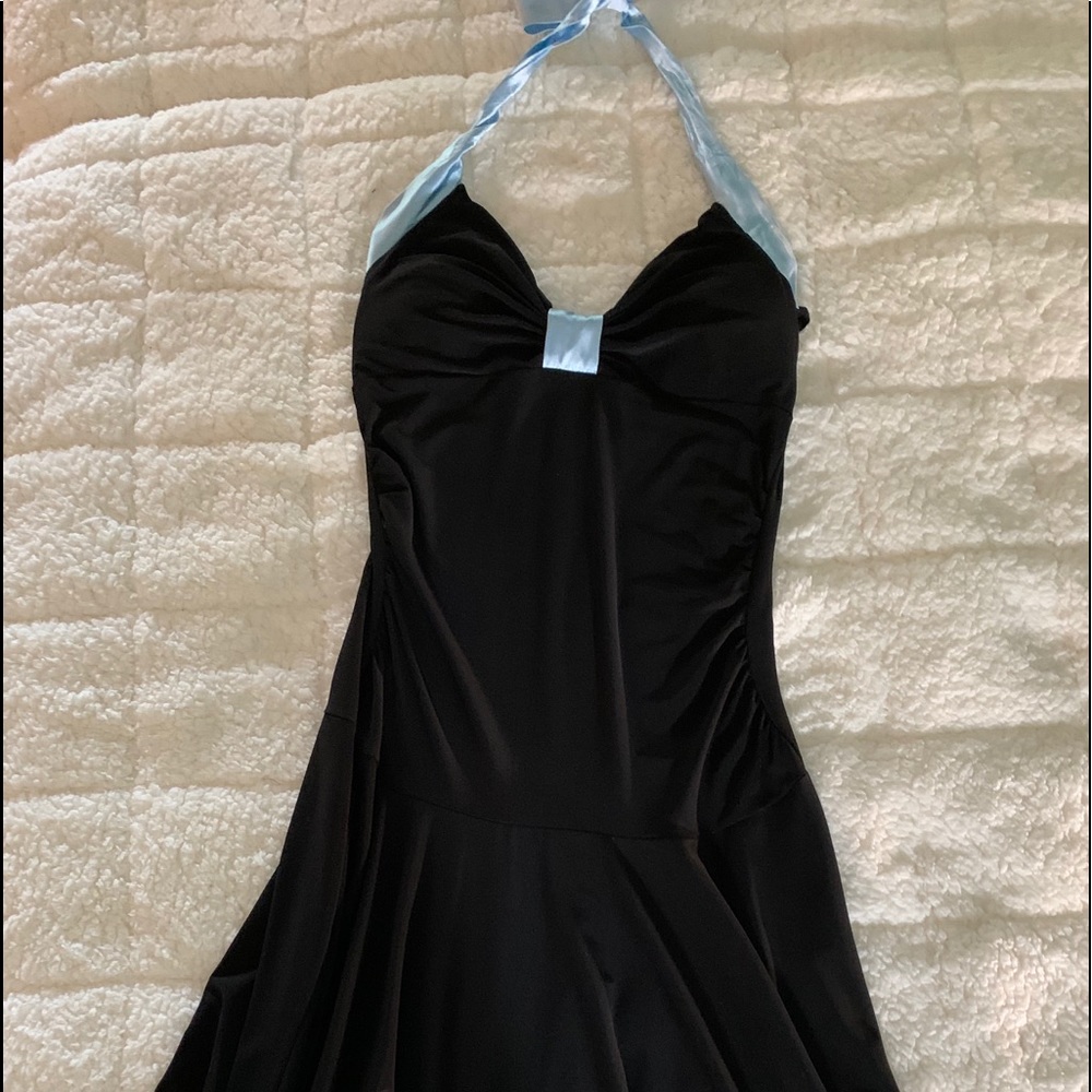 Black halter dress